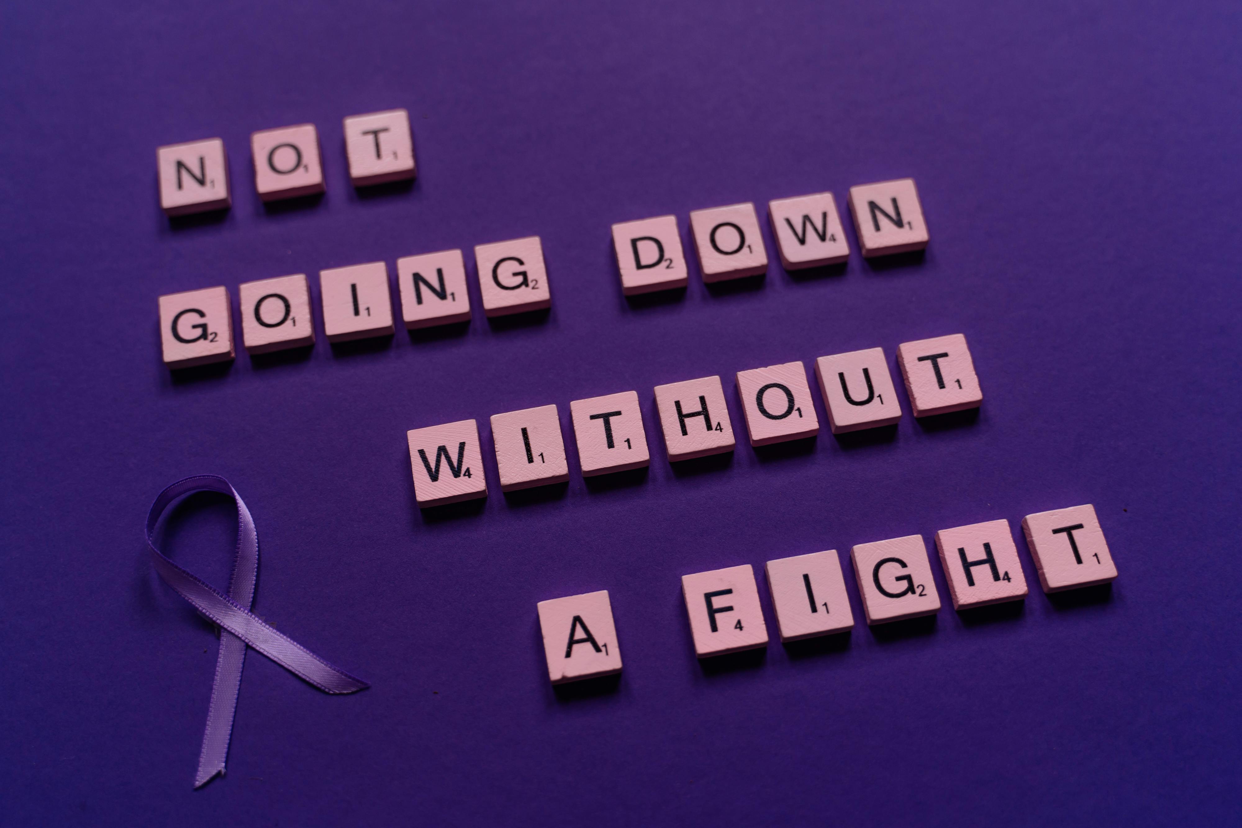 Epilepsy awareness purple ribbon